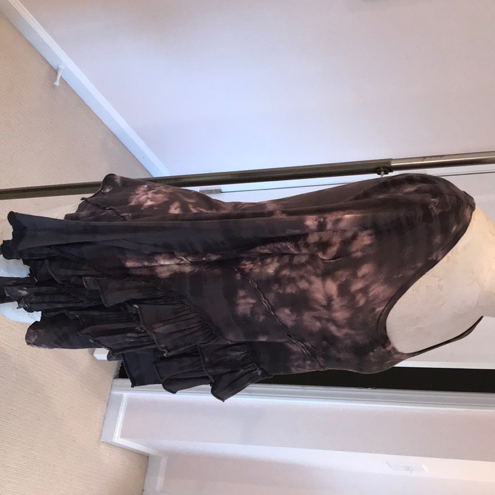 💯 authentic All Saints Python Ruffles Top sz 8 - Picture 4 of 8